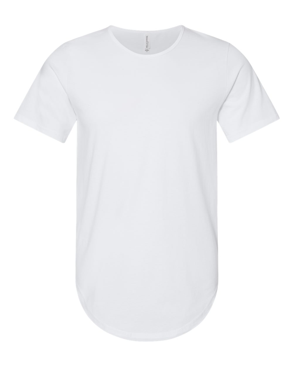 Men's Jersey Curved Hem Tee - Front - B00106003 - White