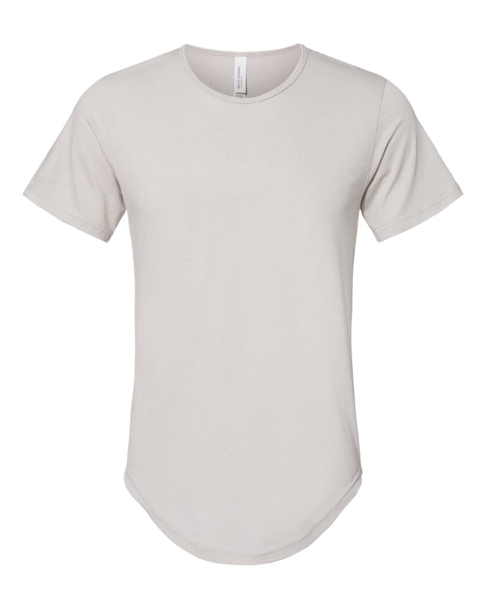Men's Jersey Curved Hem Tee - Front - B00106093 - Heather Cool Grey
