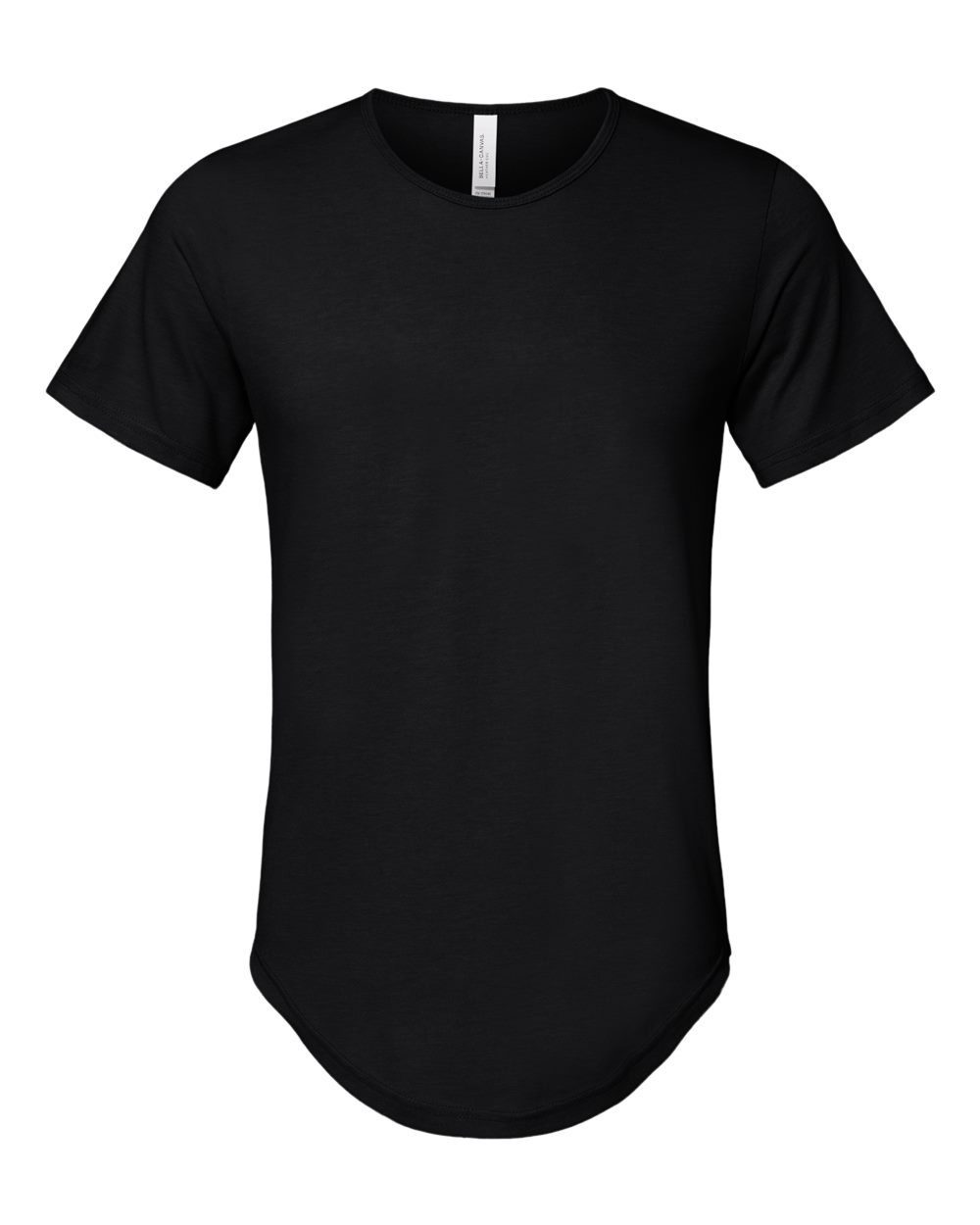 Men's Jersey Curved Hem Tee - Front - B00106503 - Black