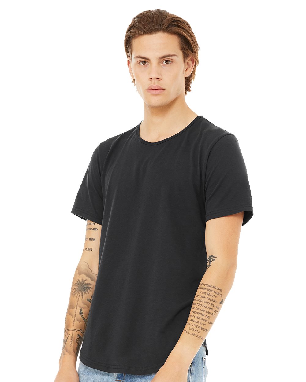 Men's Jersey Curved Hem Tee - styleImage