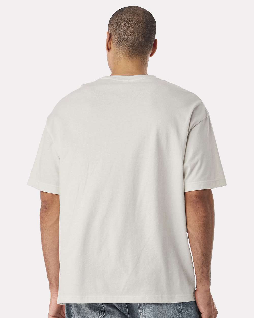 6 oz. Heavyweight Tee - OnModelBack - B01006012 - Vintage White