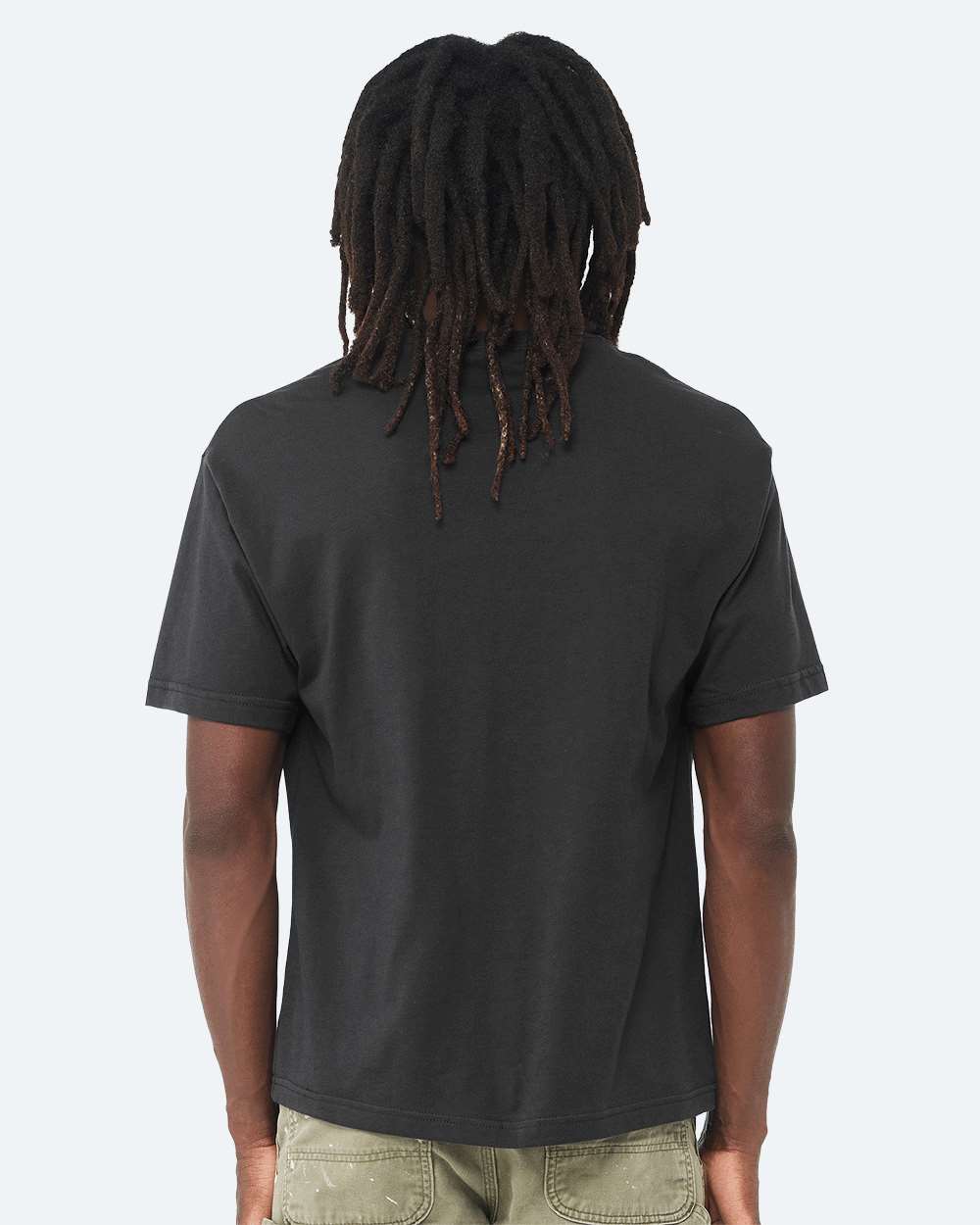 6 oz. Heavyweight Tee - OnModelBack - B01006202 - Dark Grey