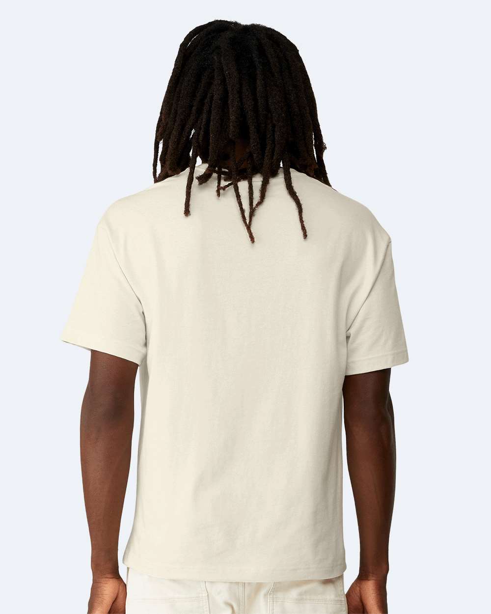 6 oz. Heavyweight Tee - OnModelBack - B01006242 - Natural