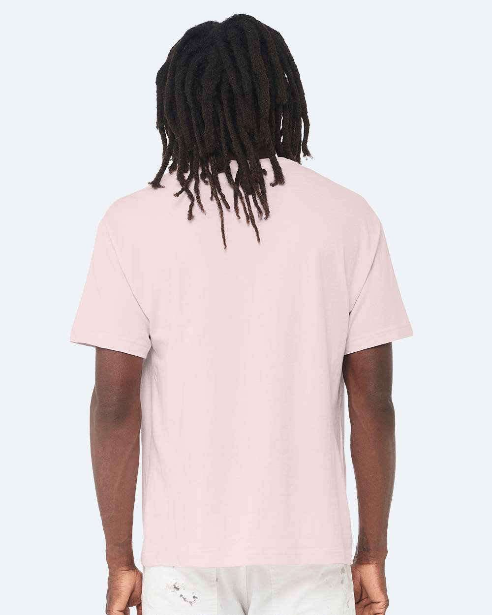 6 oz. Heavyweight Tee - OnModelBack - B01006462 - Soft Pink