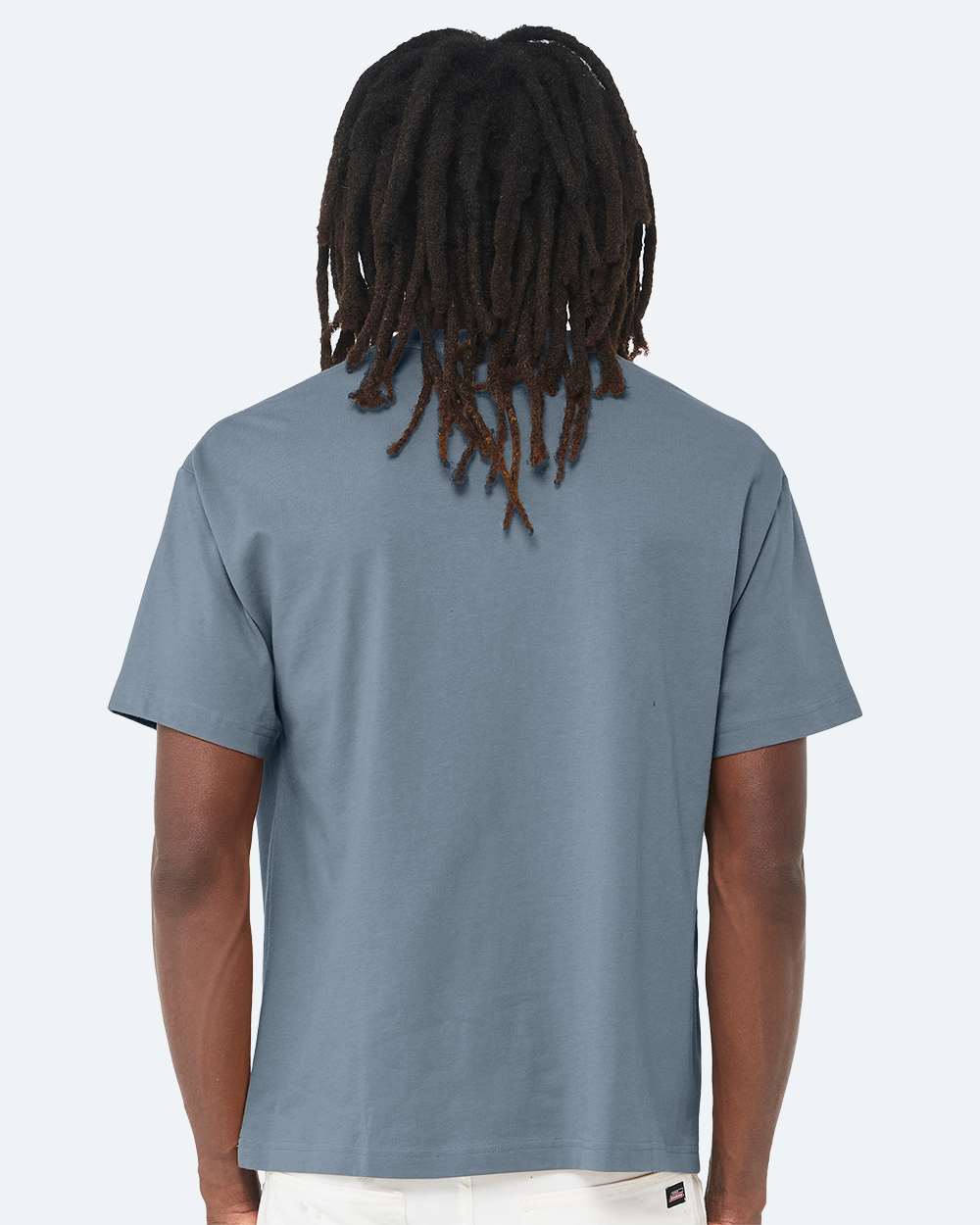 6 oz. Heavyweight Tee - OnModelBack - B01006632 - Vintage Denim