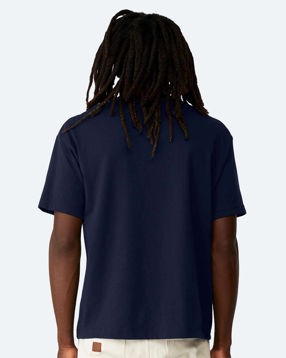 6 oz. Heavyweight Tee - OnModelBack - B01006652 - Navy