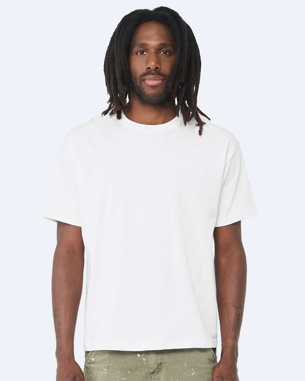 6 oz. Heavyweight Tee - OnModelFront - B01006002 - White