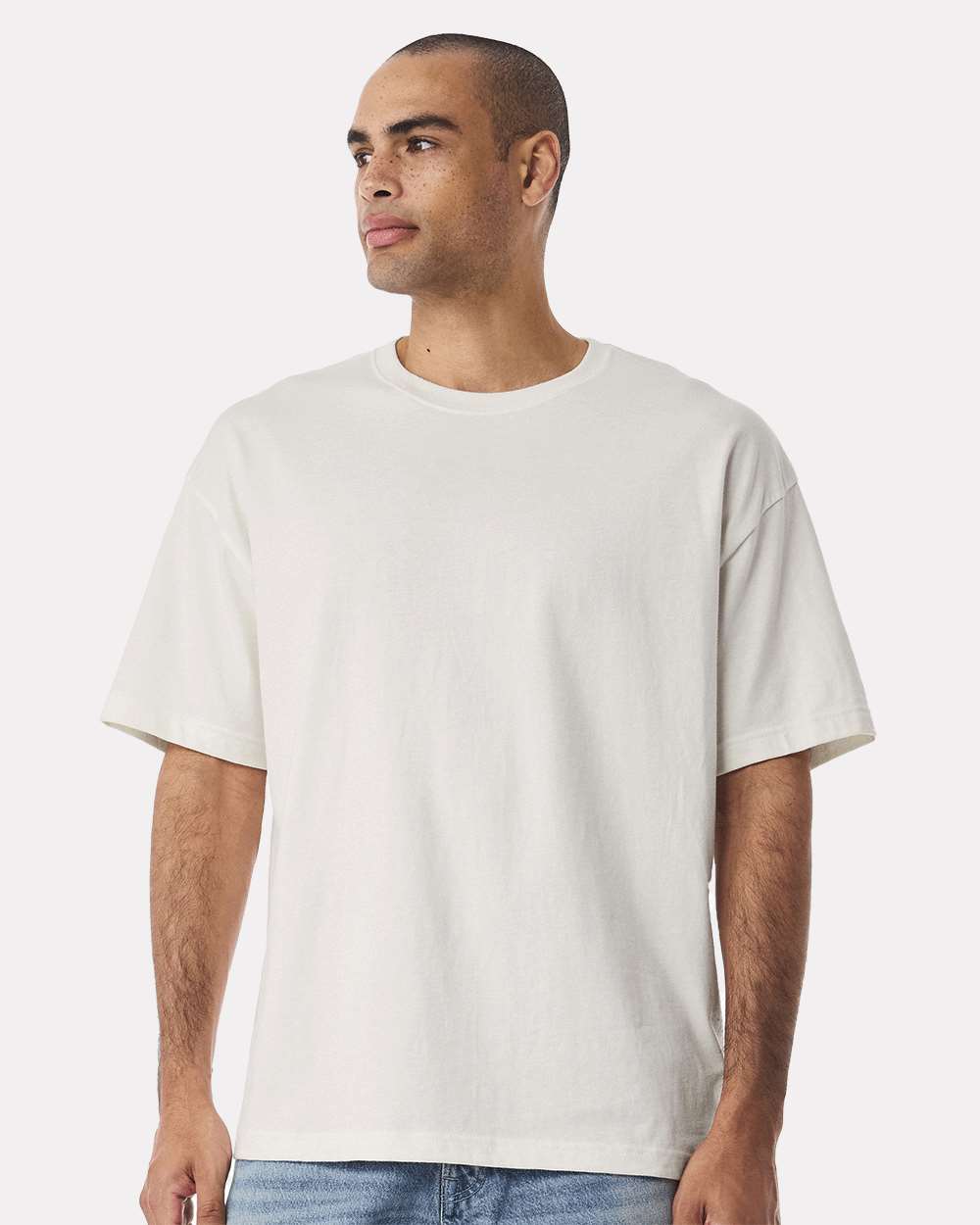 6 oz. Heavyweight Tee - OnModelFront - B01006012 - Vintage White