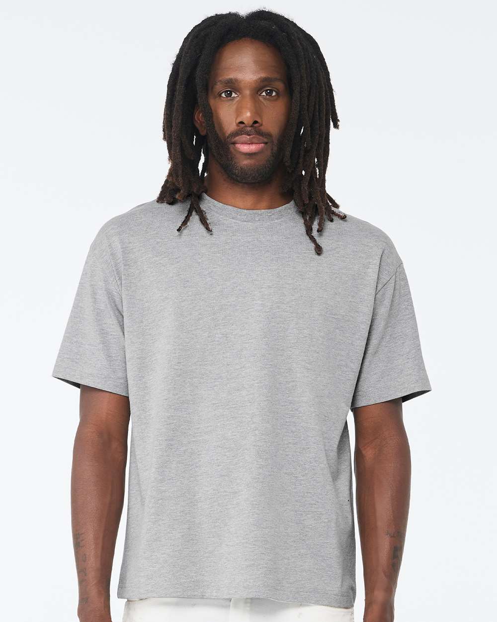 6 oz. Heavyweight Tee - OnModelFront - B01006022 - Athletic Heather