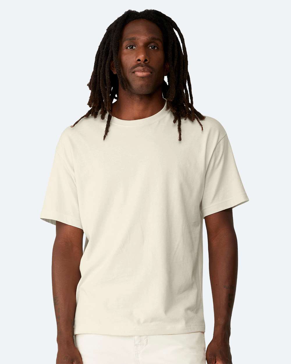 6 oz. Heavyweight Tee - OnModelFront - B01006242 - Natural