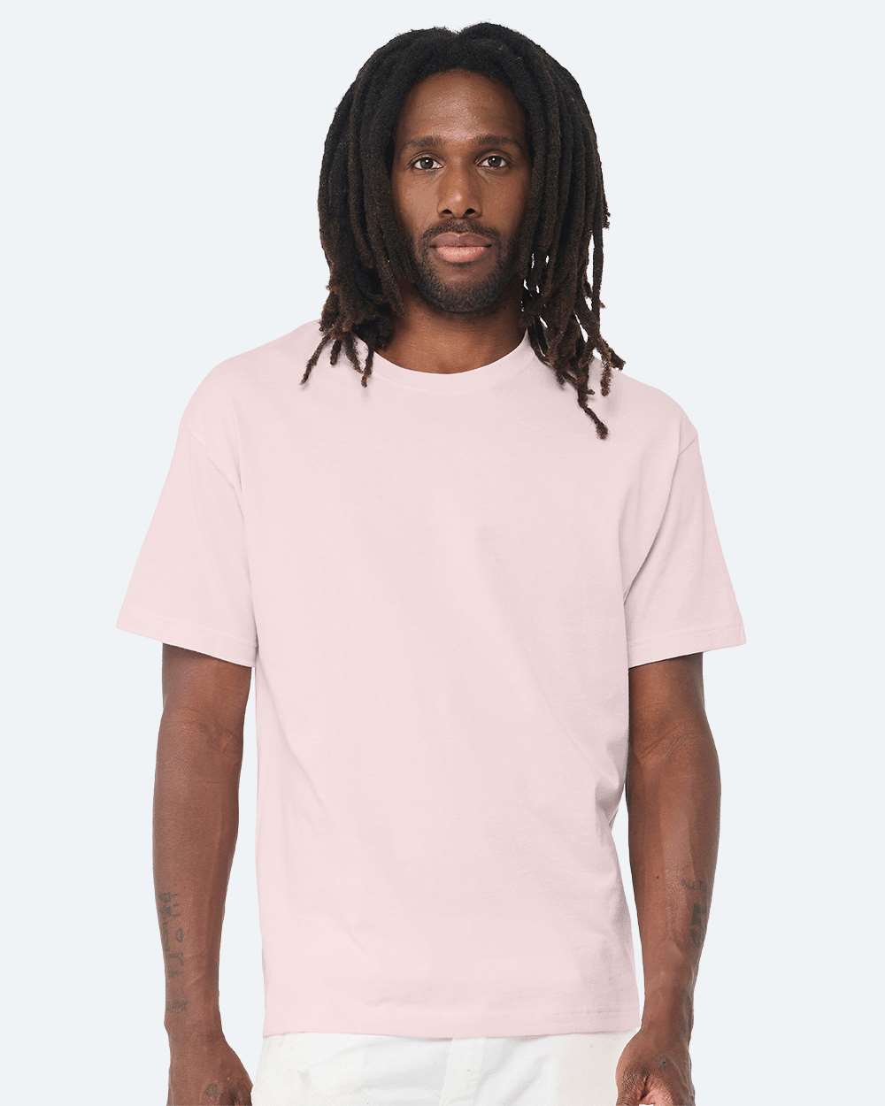 6 oz. Heavyweight Tee - OnModelFront - B01006462 - Soft Pink