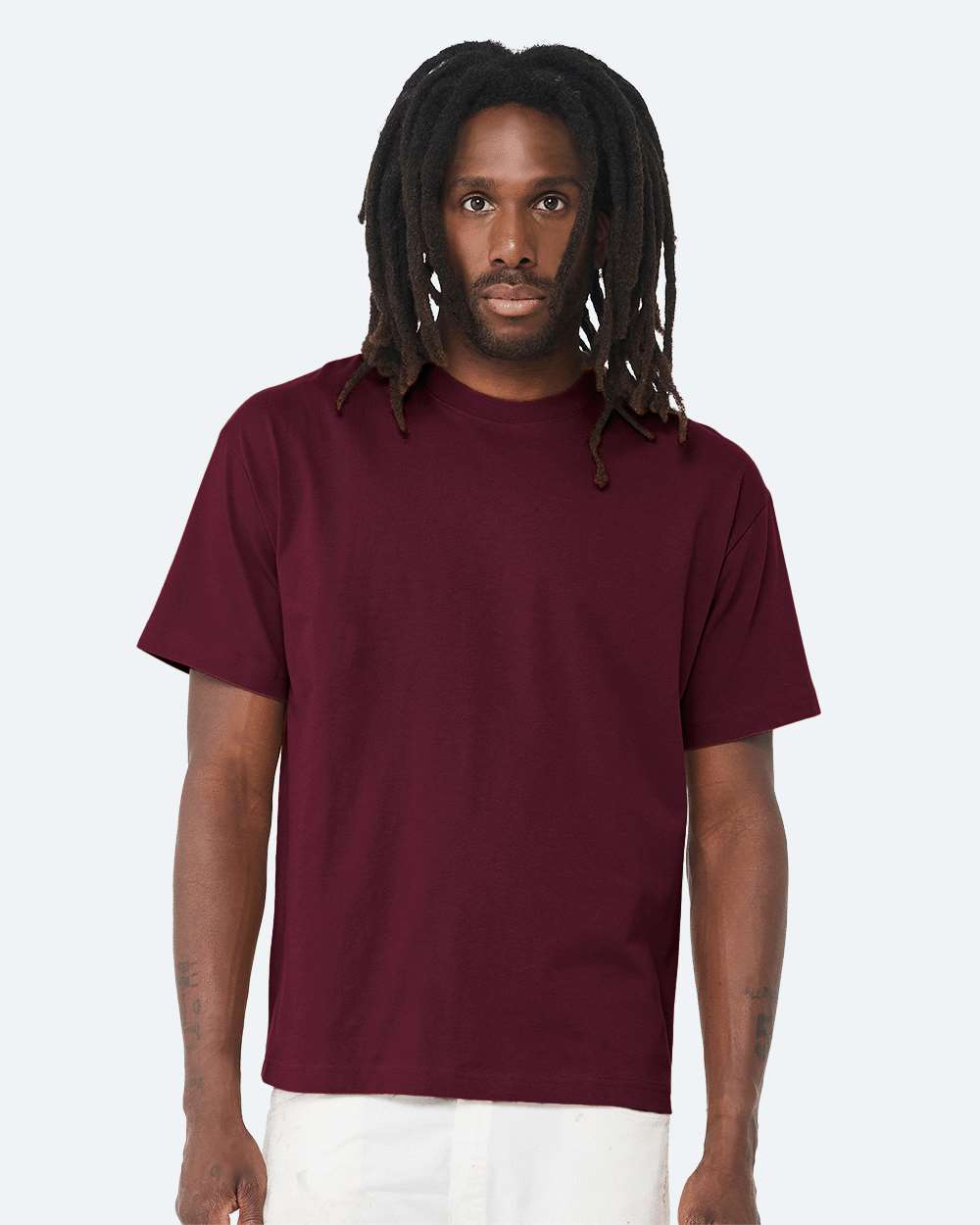 6 oz. Heavyweight Tee - OnModelFront - B01006532 - Maroon