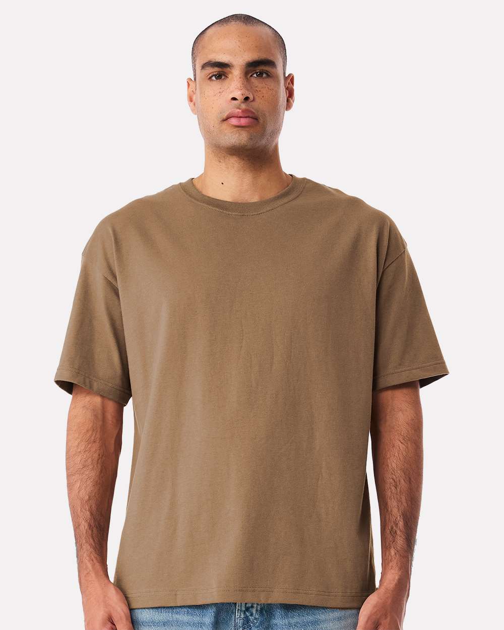 6 oz. Heavyweight Tee - OnModelFront - B01006602 - Vintage Brown