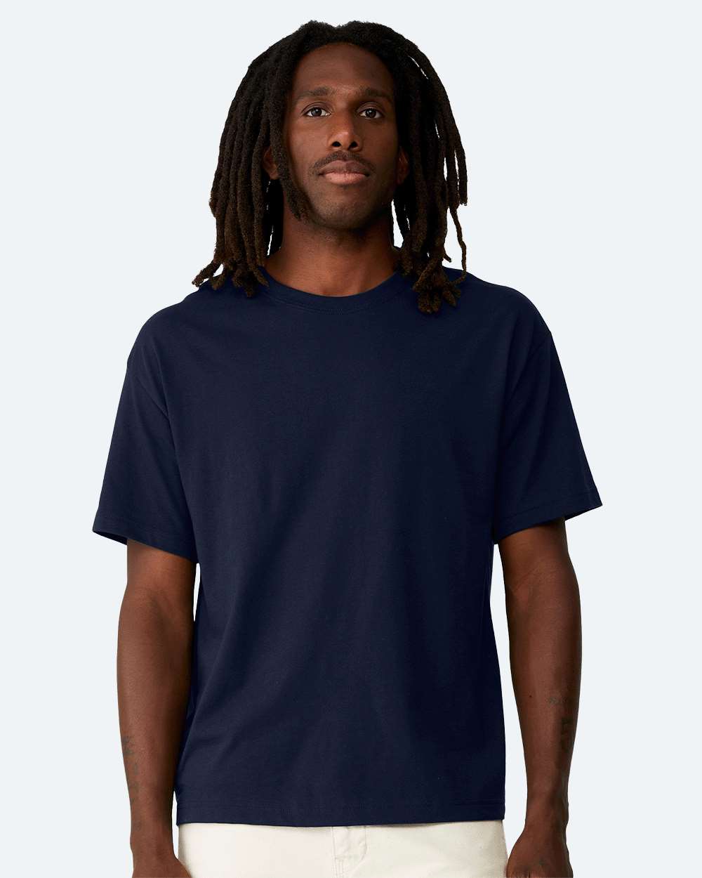 6 oz. Heavyweight Tee - OnModelFront - B01006652 - Navy
