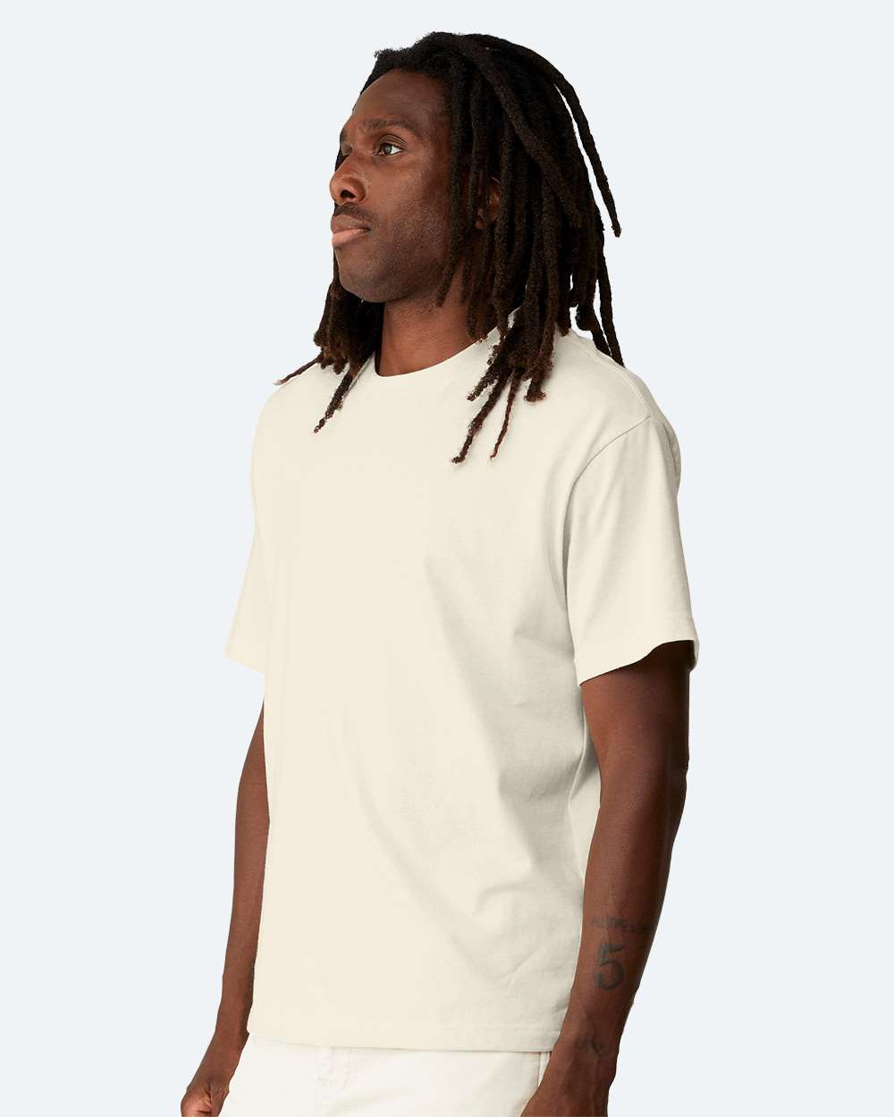 6 oz. Heavyweight Tee - OnModelSide - B01006242 - Natural