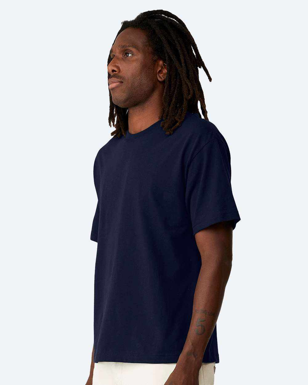 6 oz. Heavyweight Tee - OnModelSide - B01006652 - Navy