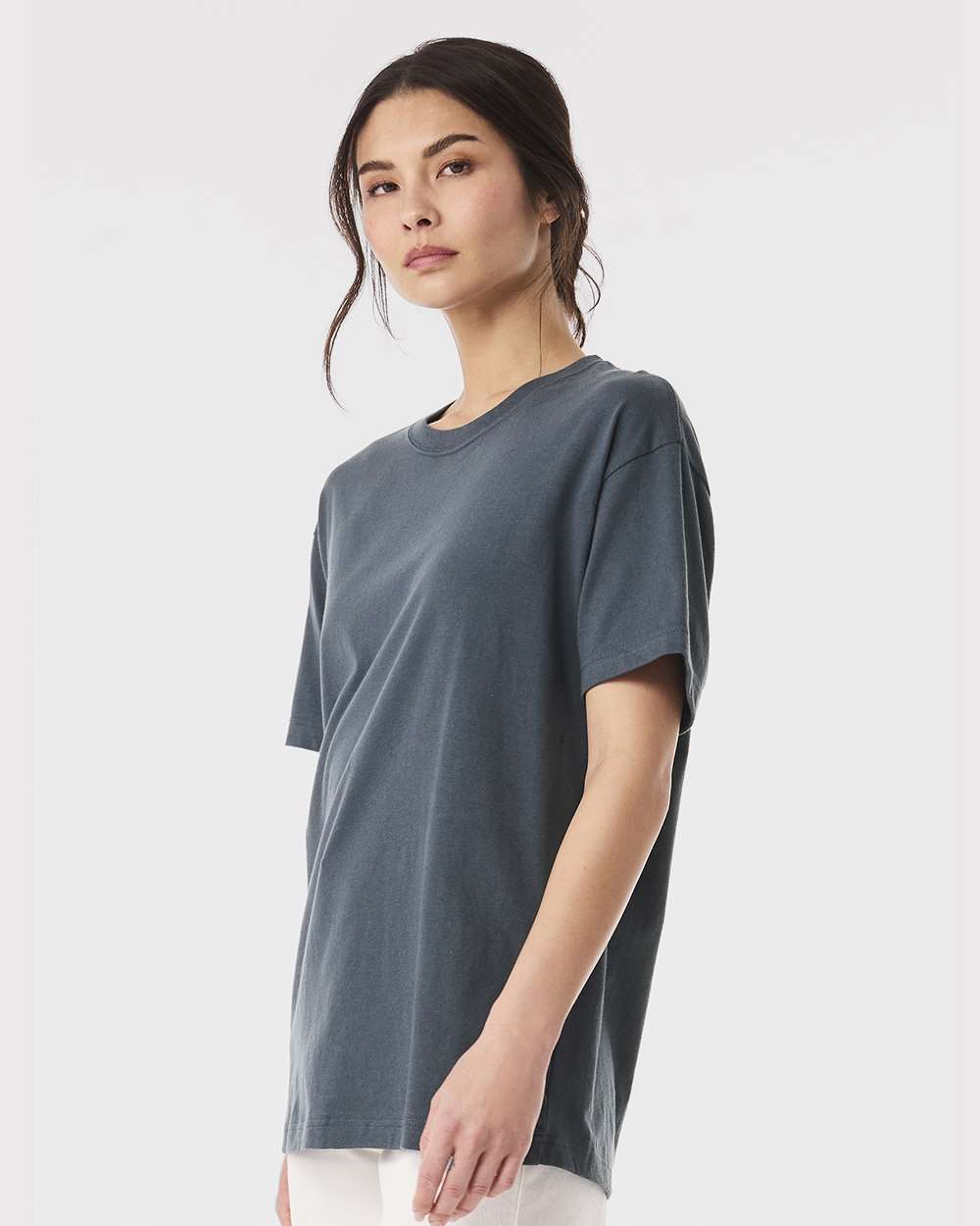 6 oz. Heavyweight Tee - OnModelSide - B01006762 - Vintage Navy