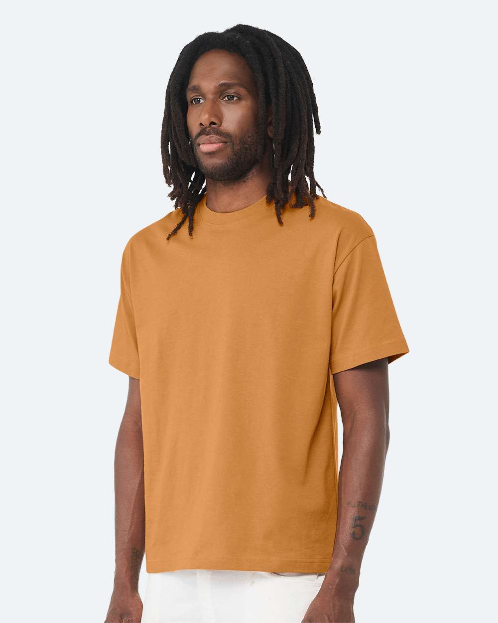 6 oz. Heavyweight Tee - OnModelSide - B01006862 - Toast