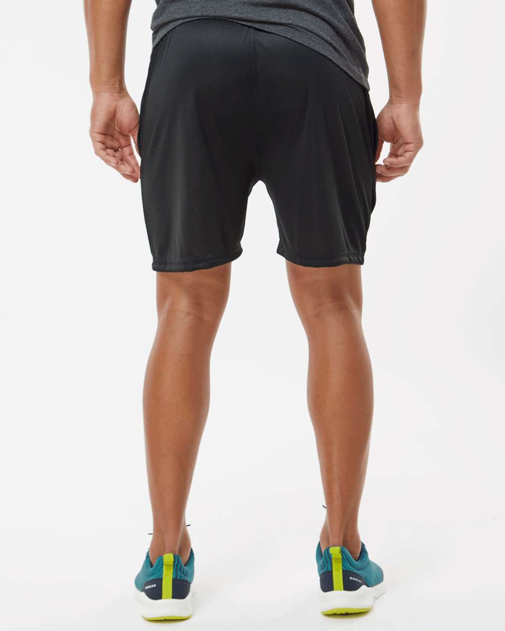 Men's B-Core 5" Pocketed Shorts - OnModelBack - B68685503 - Black
