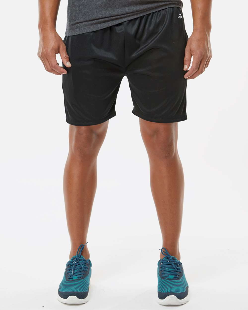 Men's B-Core 5" Pocketed Shorts - OnModelFront - B68685503 - Black