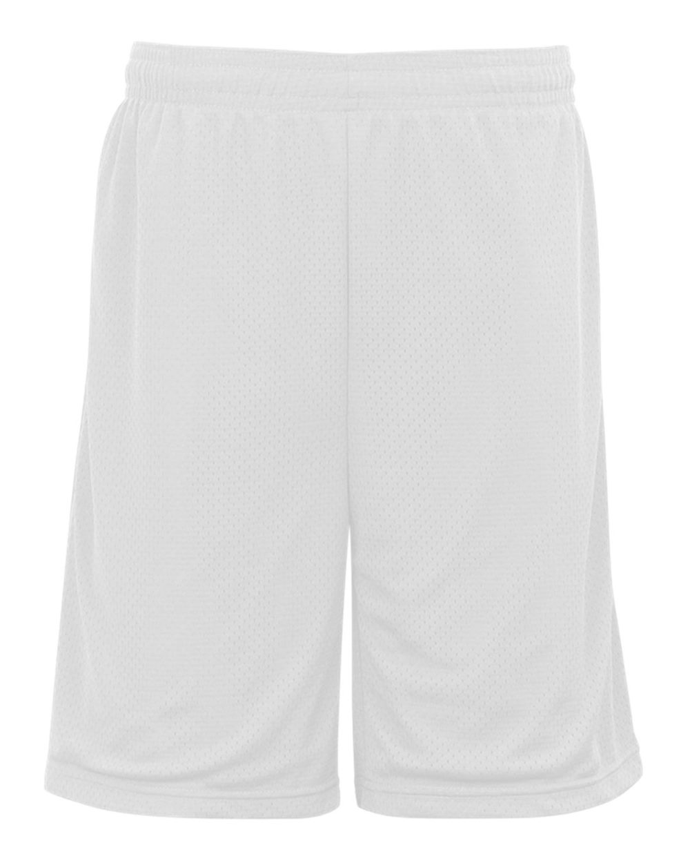 Men's Pro Mesh 9" Shorts with Pockets - Front - B09085003 - White