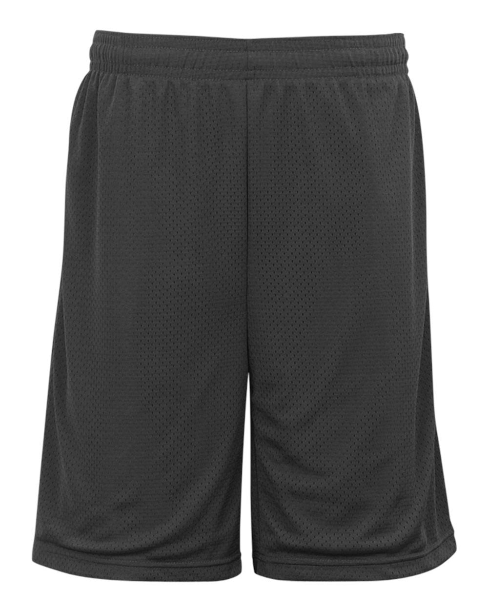 Men's Pro Mesh 9" Shorts with Pockets - Front - B09085093 - Graphite
