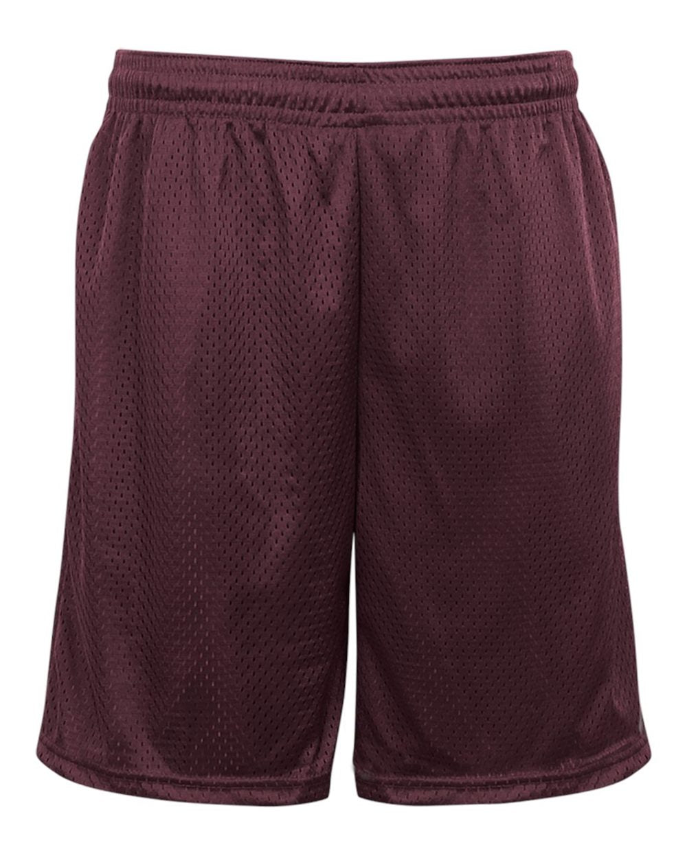 Men's Pro Mesh 9" Shorts with Pockets - Front - B09085533 - Maroon
