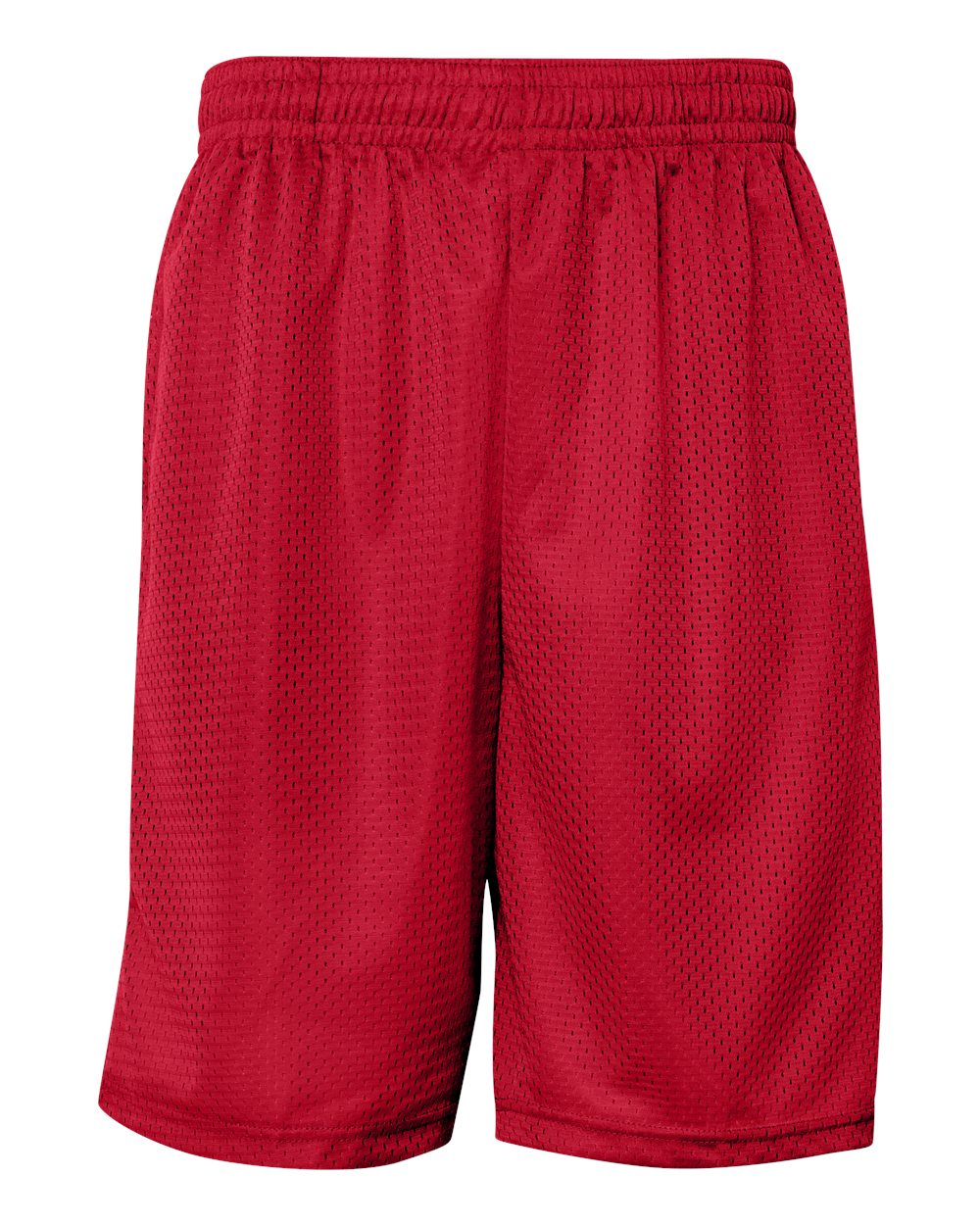 Men's Pro Mesh 9" Shorts with Pockets - Front - B09085703 - Red