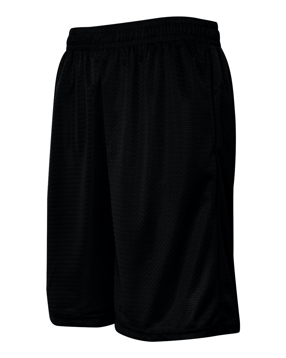Men's Pro Mesh 9" Shorts with Pockets - Side - B09085503 - Black