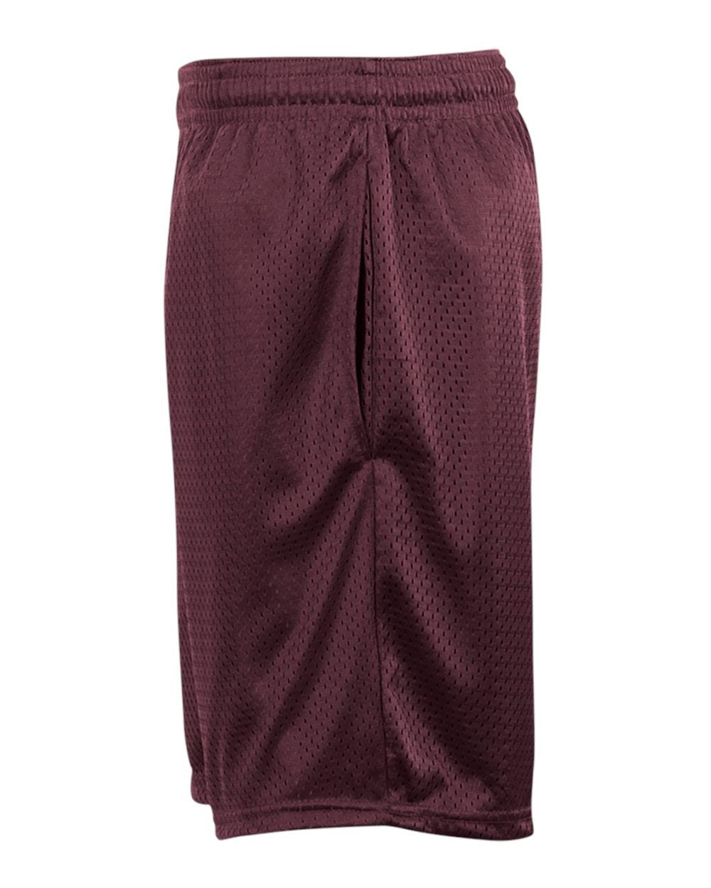 Men's Pro Mesh 9" Shorts with Pockets - Side - B09085533 - Maroon