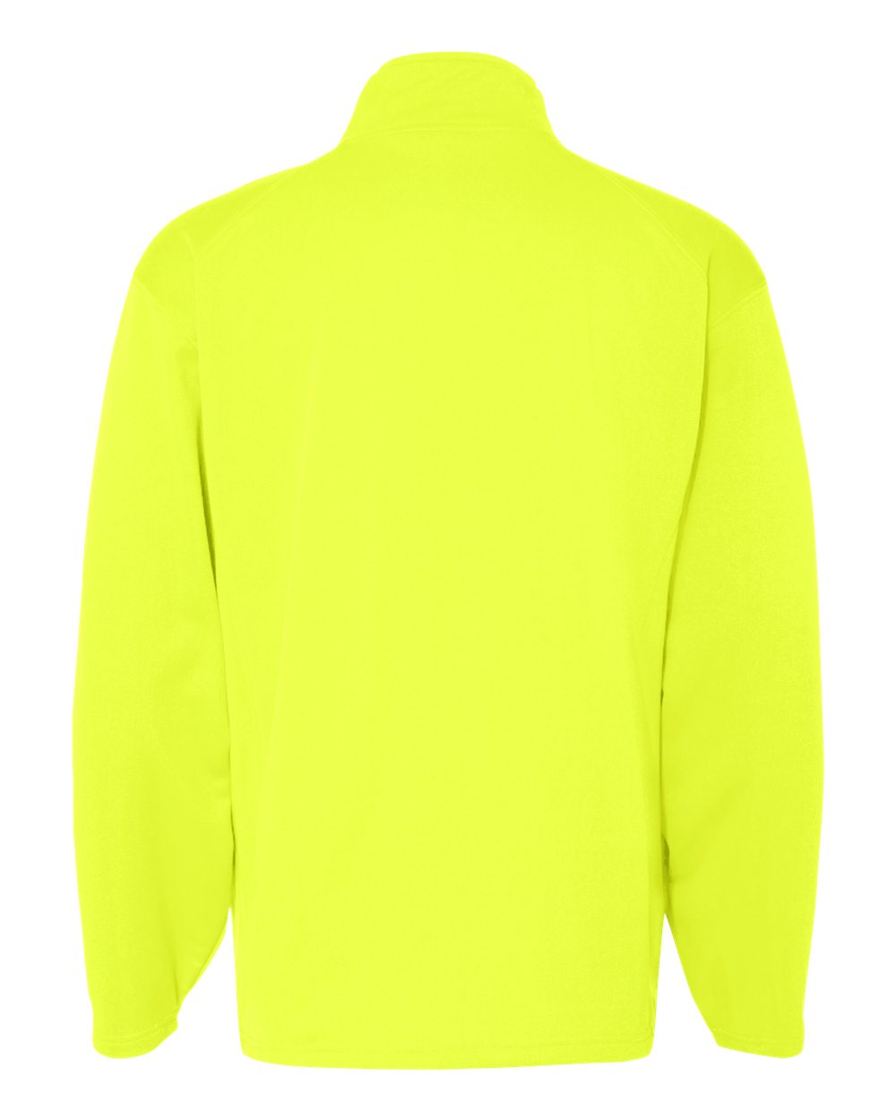 Men's Performance Fleece Quarter-Zip Pullover - Back - B86785172 - Safety Yellow