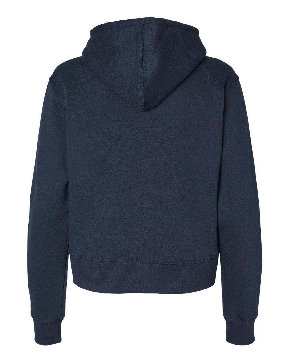 Women's Crop Hooded Sweatshirt - Back - B21485658 - Navy