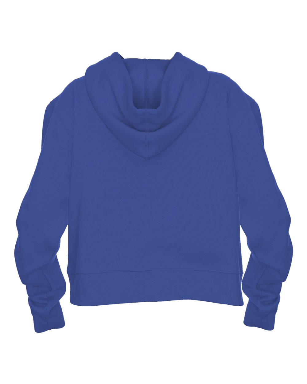 Women's Crop Hooded Sweatshirt - Back - B21485758 - Royal