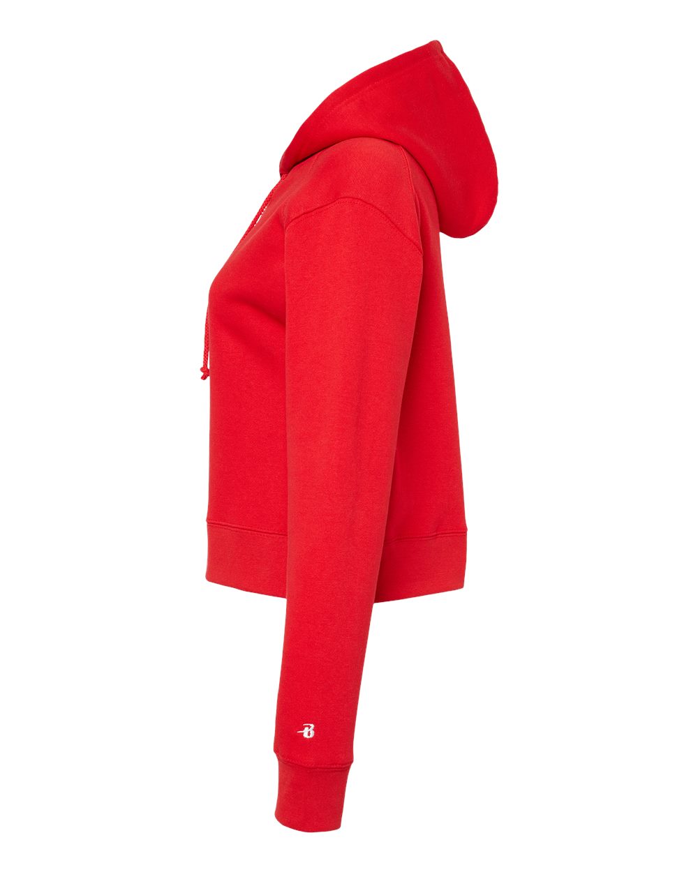 Women's Crop Hooded Sweatshirt - DirectSide - B21485708 - Red