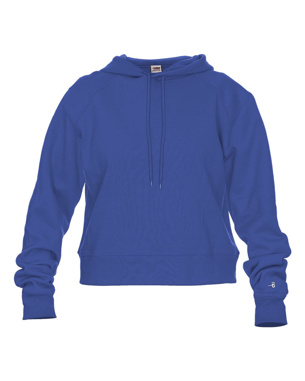 Women's Crop Hooded Sweatshirt - Front - B21485758 - Royal