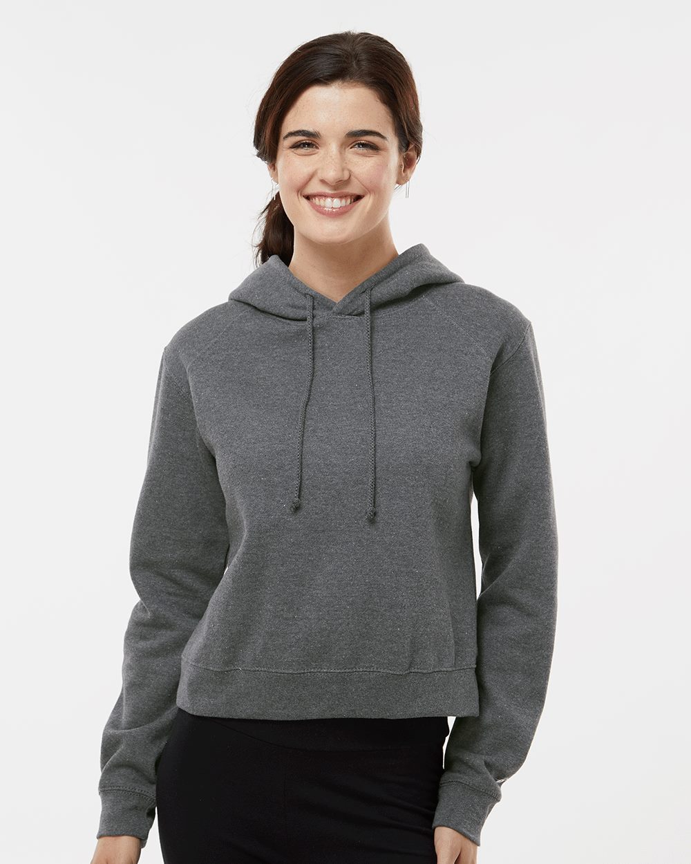 Women's Crop Hooded Sweatshirt - styleImage