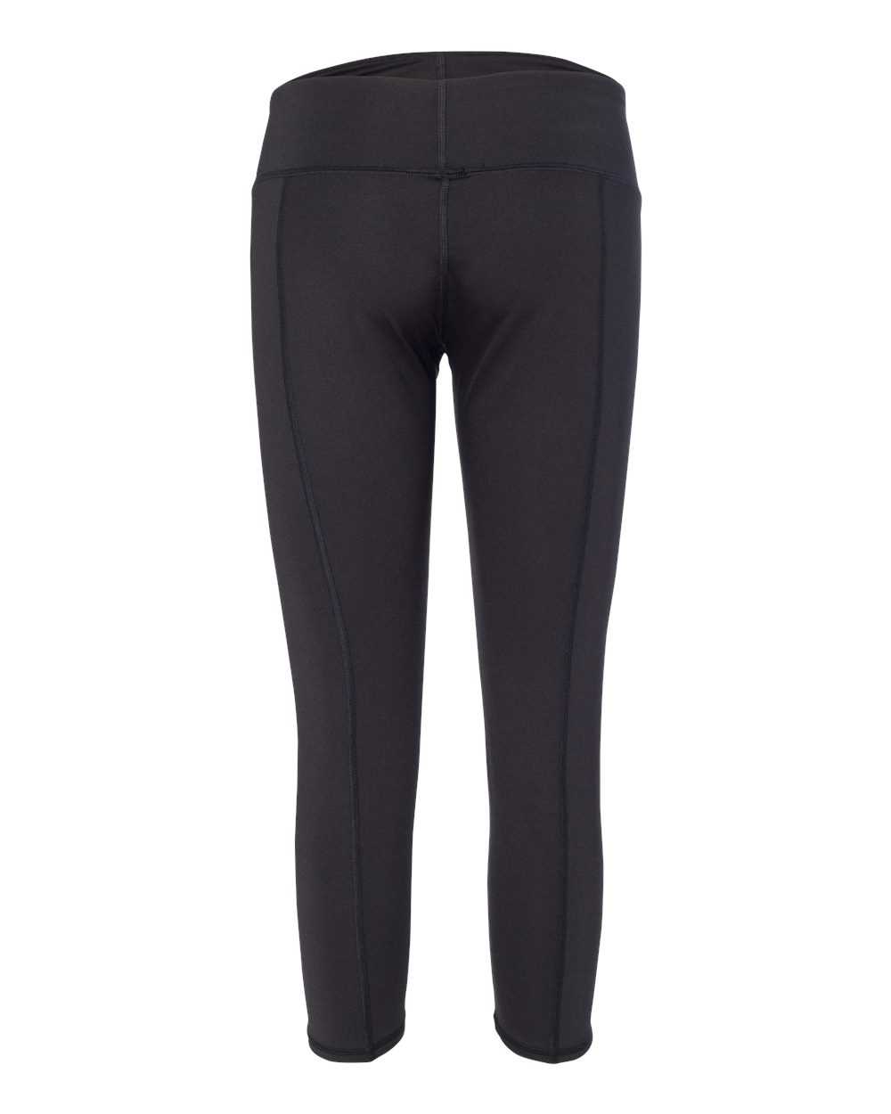Women's Capri Leggings - Back - B64485502 - Black