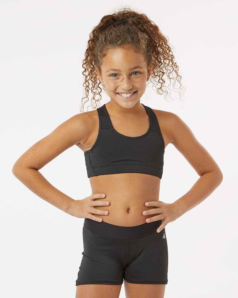 Girls' Pro-Compression Shorts - OnModelFront - B12585502 - Black
