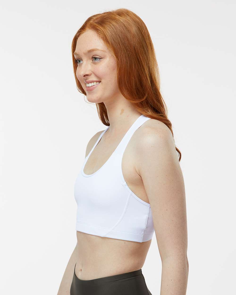 Women's B-Sport Bra Top - OnModelSide - B16785002 - White