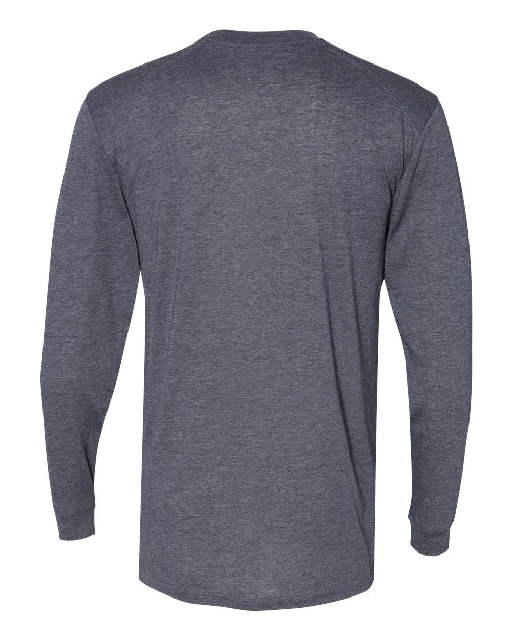 Men's Triblend Performance Long Sleeve T-Shirt - Back - B19585642 - Navy Heather