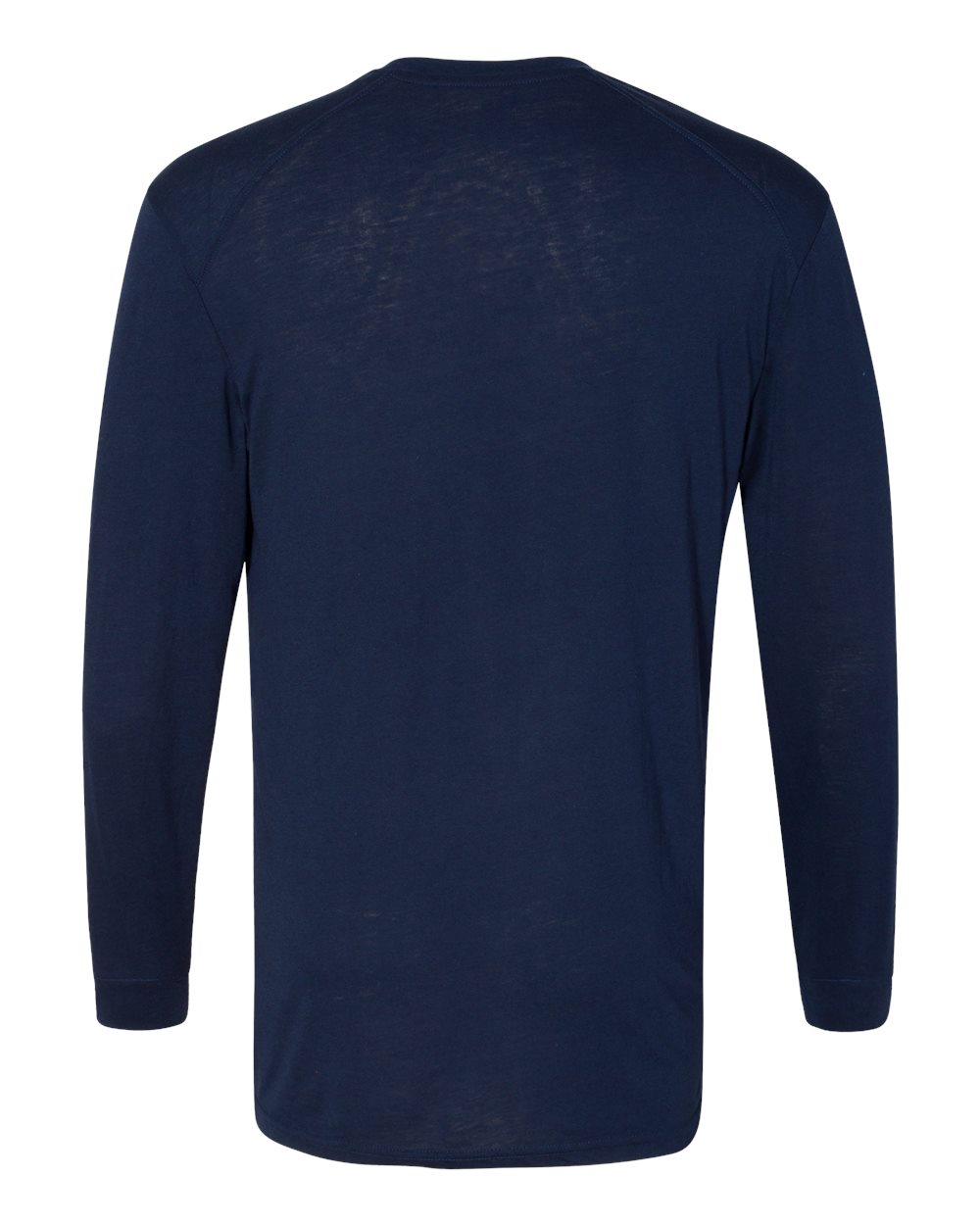 Men's Triblend Performance Long Sleeve T-Shirt - Back - B19585652 - Navy