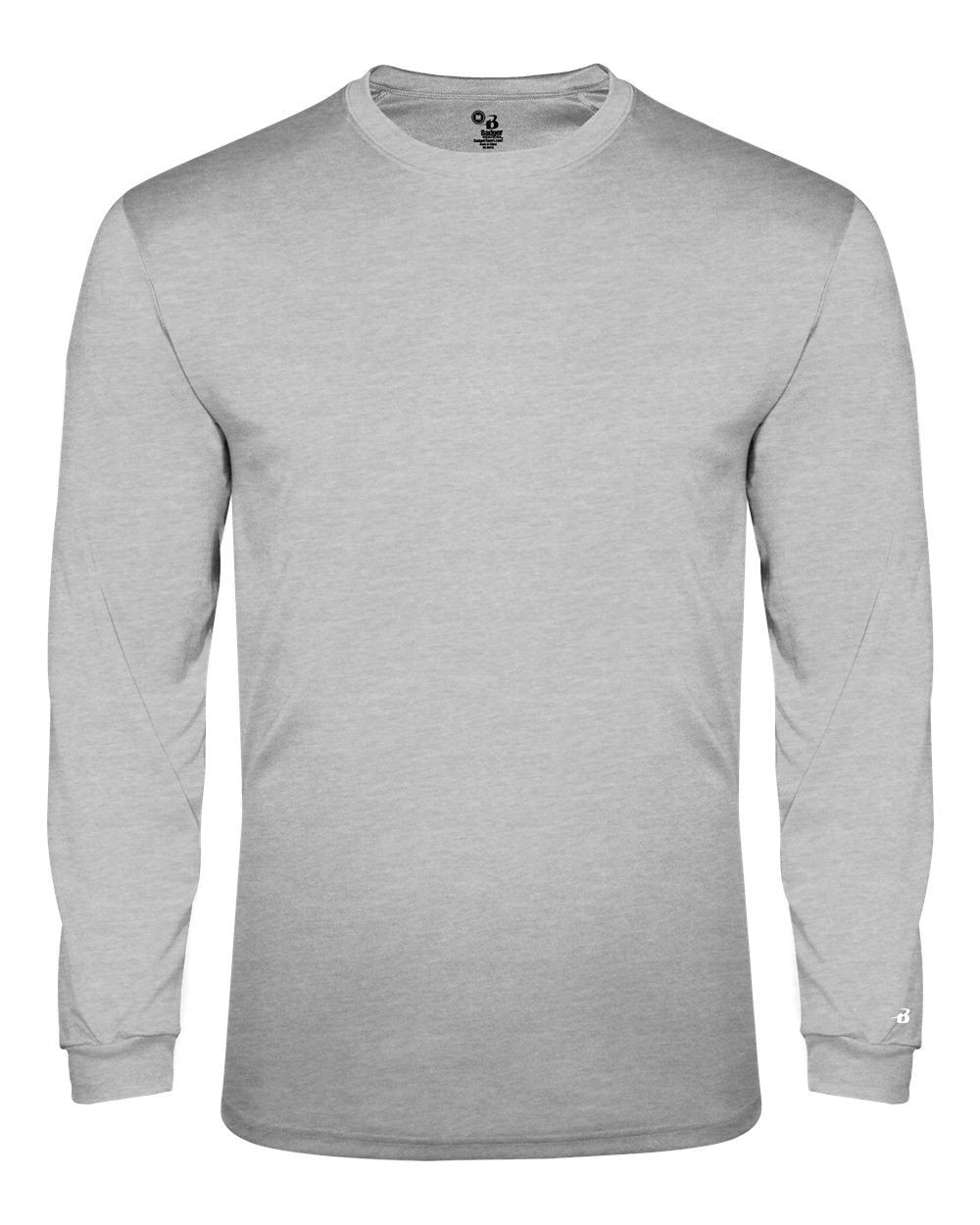 Men's Triblend Performance Long Sleeve T-Shirt - Front - B19585592 - Oxford