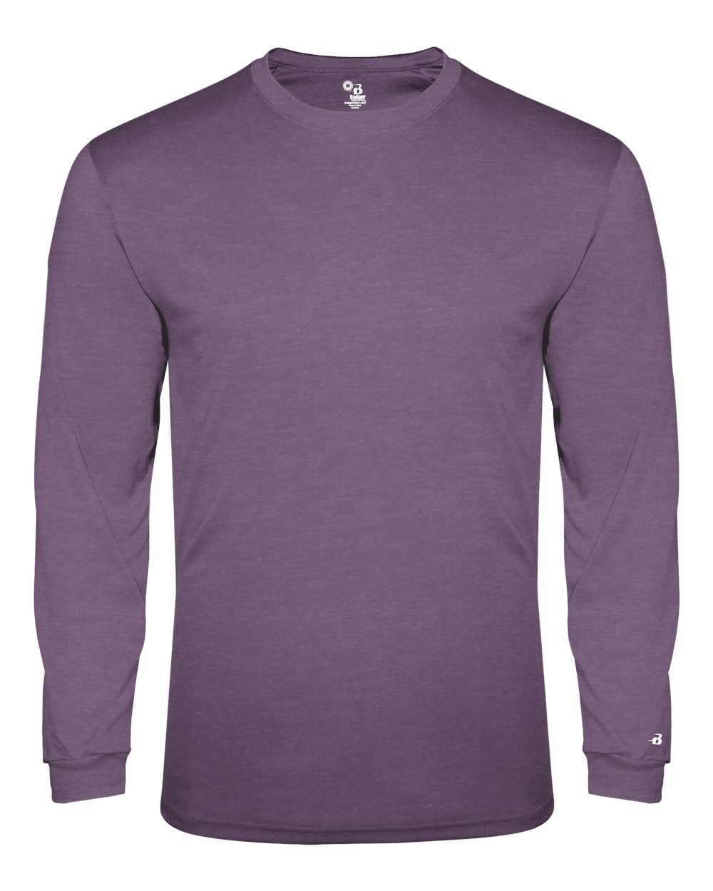 Men's Triblend Performance Long Sleeve T-Shirt - Front - B19585682 - Purple Heather