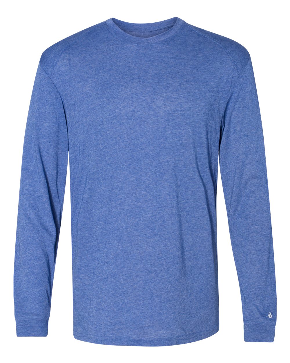 Men's Triblend Performance Long Sleeve T-Shirt - Front - B19585762 - Royal Heather