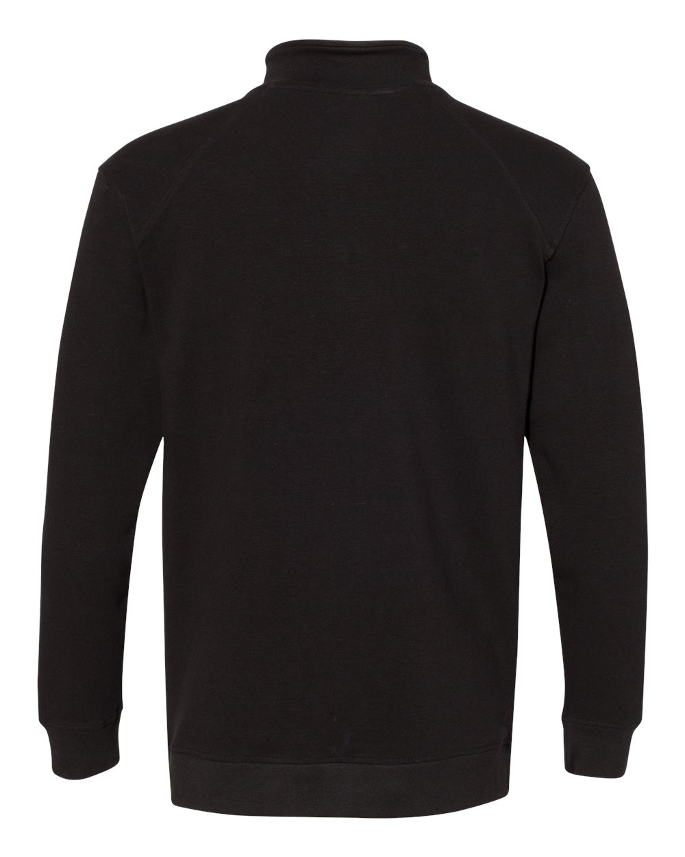 Men's FitFlex French Terry Quarter-Zip Sweatshirt - Back - B22485502 - Black