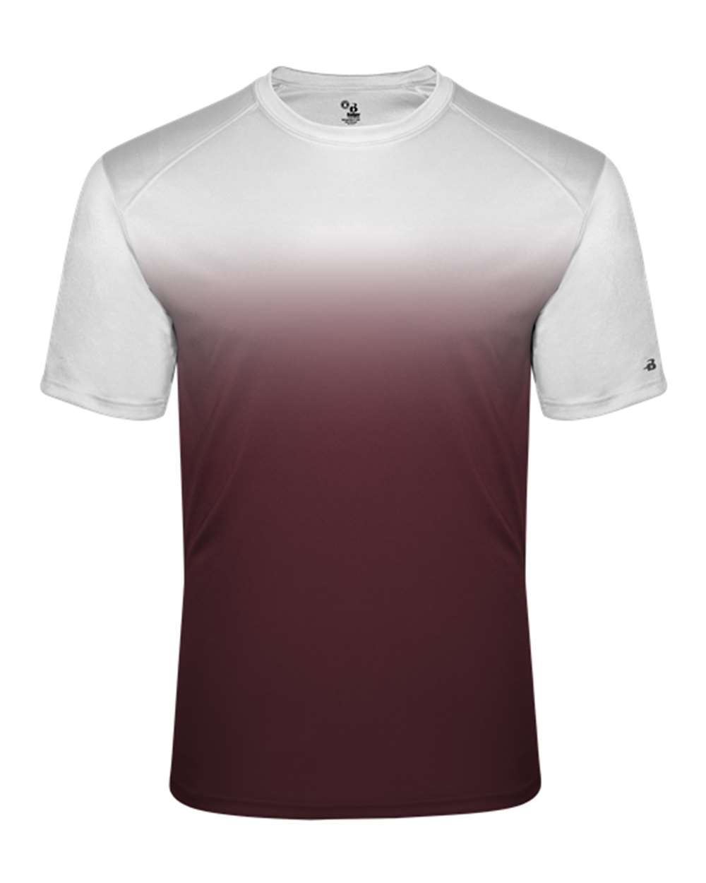Men's Ombre T-Shirt - Front - B51585533 - Maroon