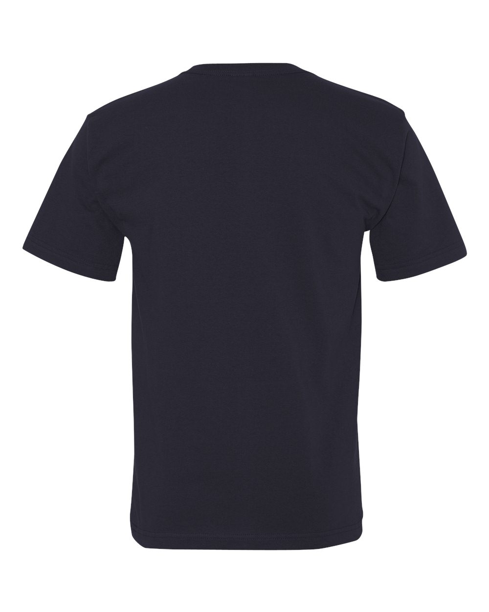 Unisex USA-Made Midweight Pocket T-Shirt - Back - B03079653 - Navy
