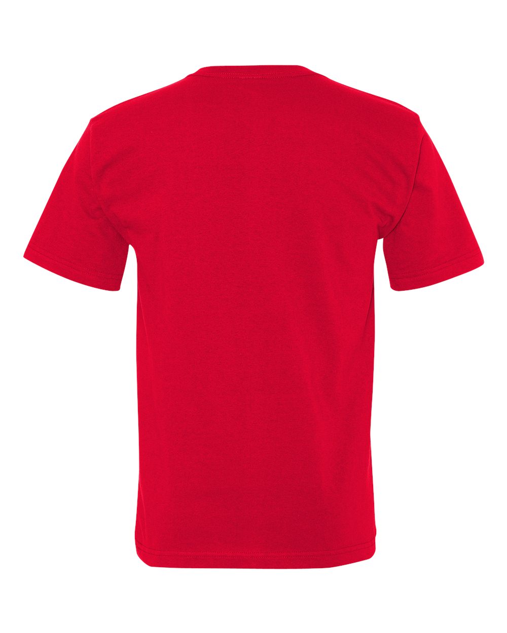Unisex USA-Made Midweight Pocket T-Shirt - Back - B03079703 - Red