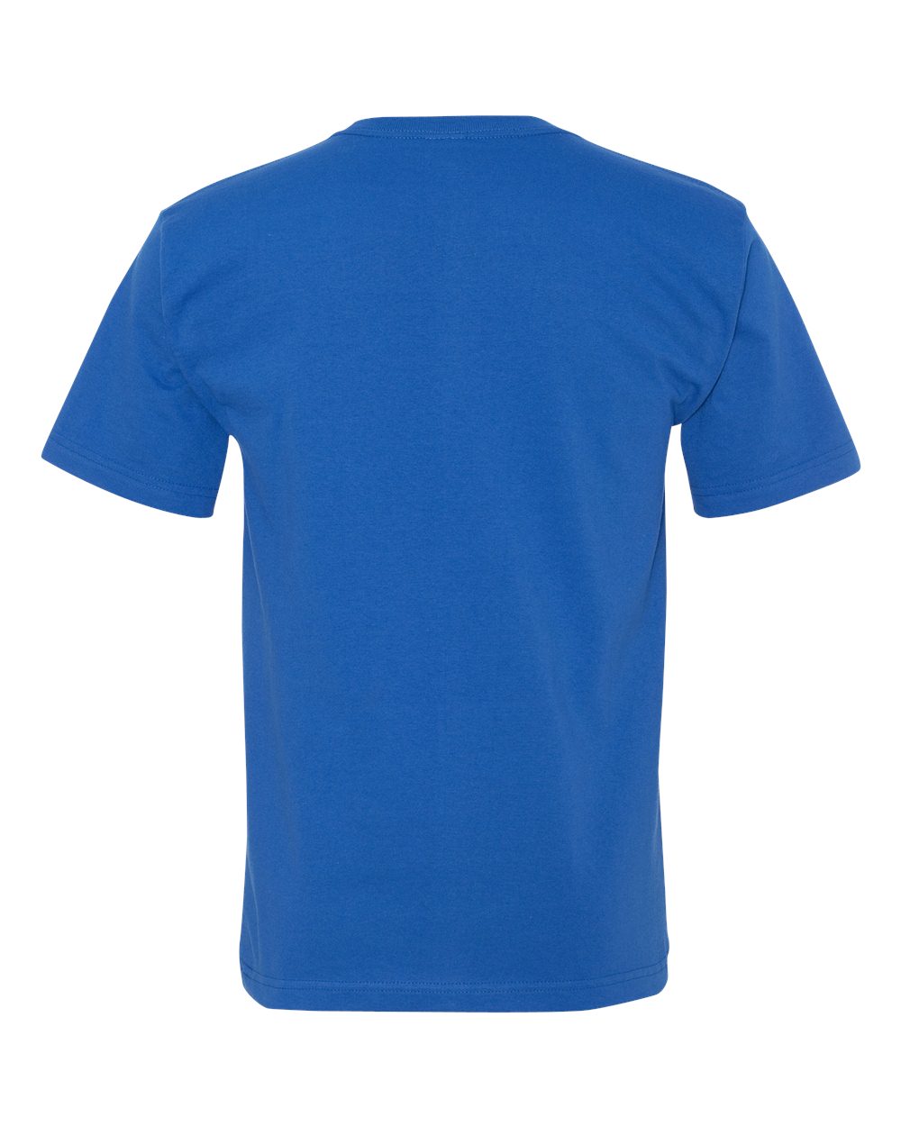 Unisex USA-Made Midweight Pocket T-Shirt - Back - B03079753 - Royal