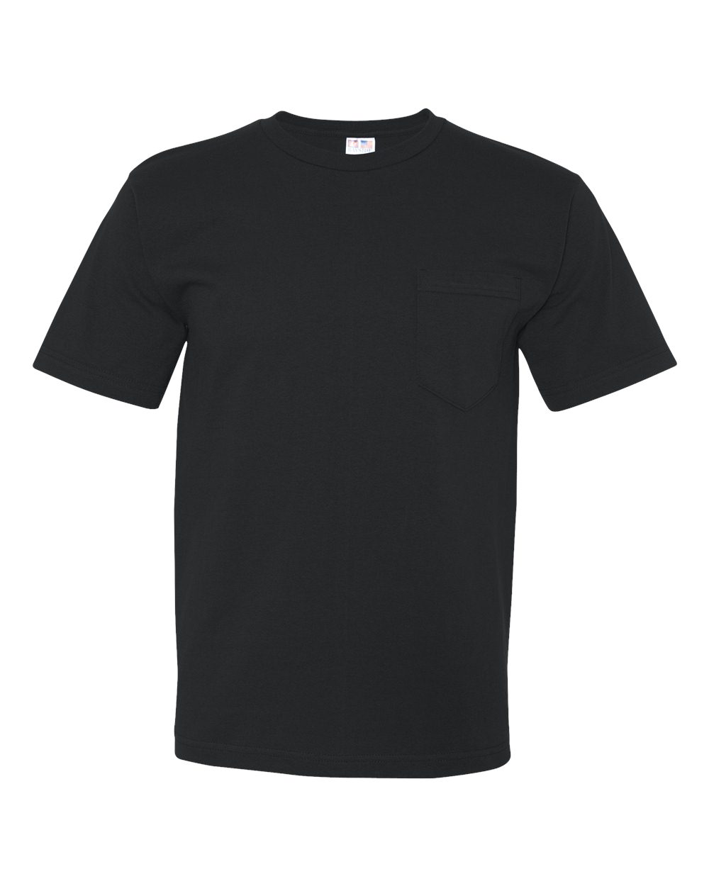 Unisex USA-Made Midweight Pocket T-Shirt - Front - B03079503 - Black